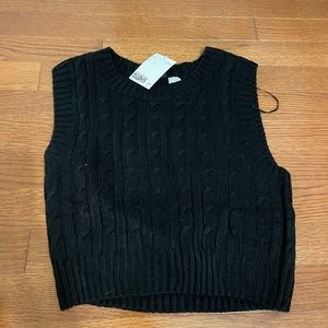 H&M black sweater vest